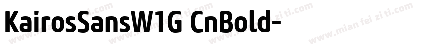 KairosSansW1G CnBold字体转换